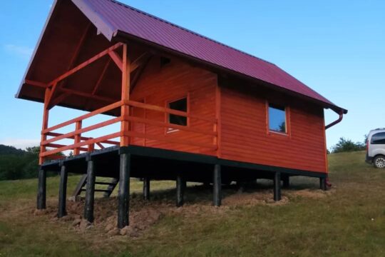 Newly built two-story wood house and brand new Swedish furniture plus new EU brand solar panel system